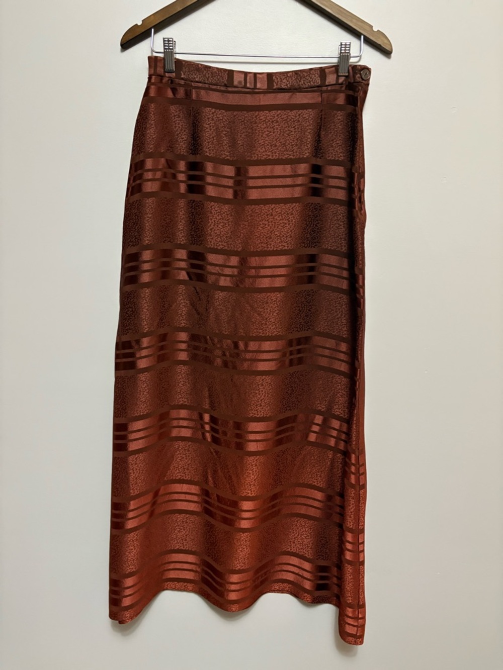 Women's Size Small Boho Rustic Brown Y2K Midi Skirt